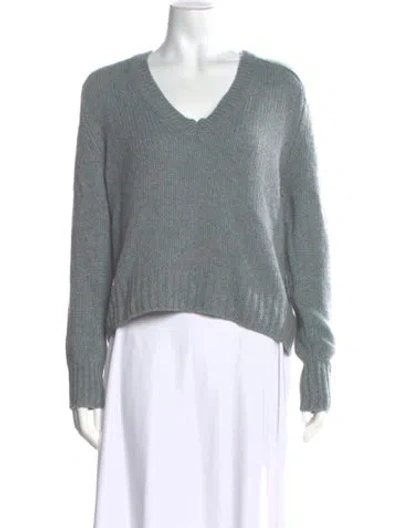 Pre-owned 360cashmere Cashmere V-neck Sweater In Blue