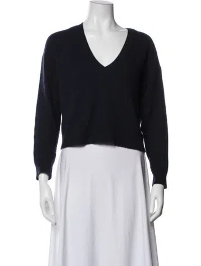 Pre-owned 360cashmere Cashmere V-neck Sweater In Blue