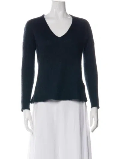 Pre-owned 360cashmere Cashmere V-neck Sweater In Blue