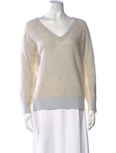 Pre-owned 360cashmere Cashmere V-neck Sweater In Blue