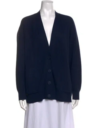 Pre-owned 360cashmere Cashmere V-neck Sweater In Blue