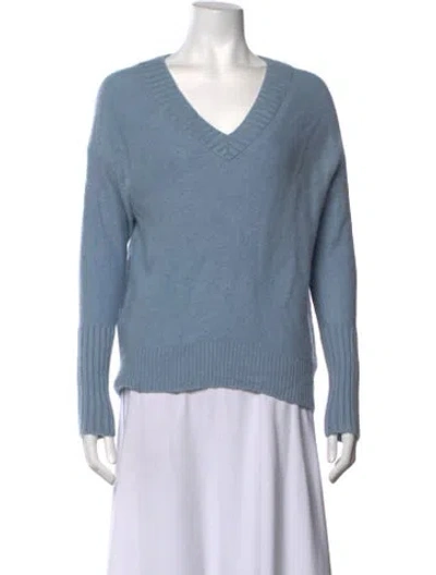 Pre-owned 360cashmere Cashmere V-neck Sweater In Blue