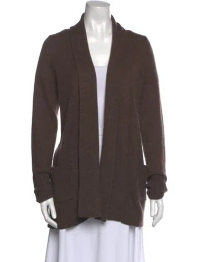 Pre-owned 360cashmere Cashmere V-neck Sweater In Brown
