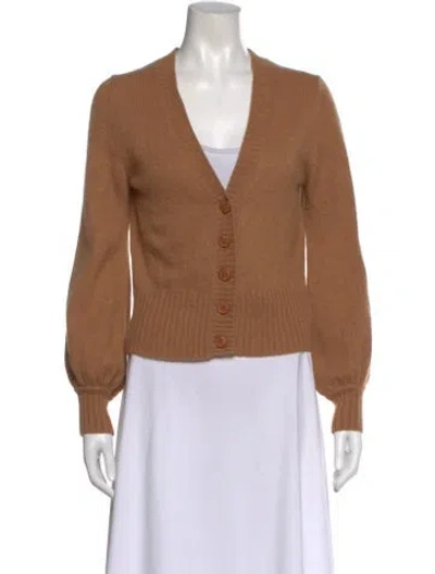 Pre-owned 360cashmere Cashmere V-neck Sweater In Brown