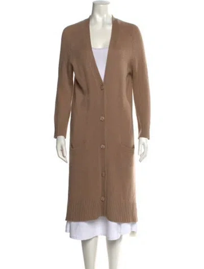 Pre-owned 360cashmere Cashmere V-neck Sweater In Brown
