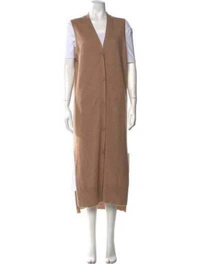 Pre-owned 360cashmere Cashmere V-neck Sweater In Brown