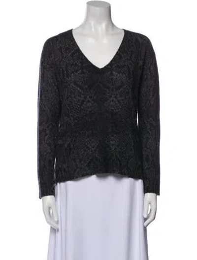Pre-owned 360cashmere Cashmere V-neck Sweater In Gray