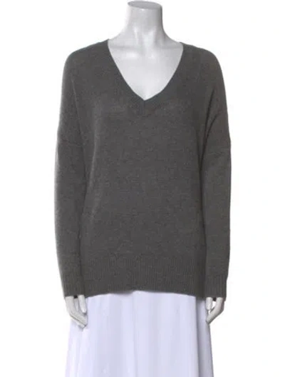 Pre-owned 360cashmere Cashmere V-neck Sweater In Gray
