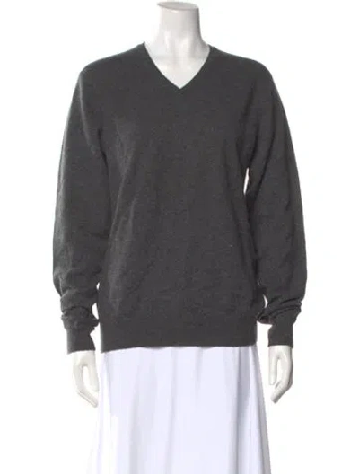 Pre-owned 360cashmere Cashmere V-neck Sweater In Gray