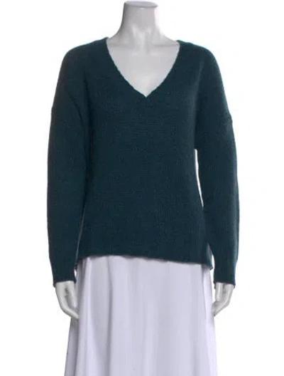 Pre-owned 360cashmere Cashmere V-neck Sweater In Green