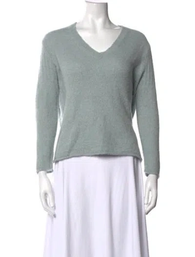 Pre-owned 360cashmere Cashmere V-neck Sweater In Green