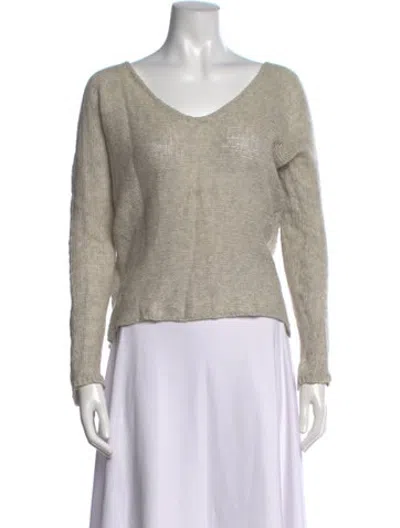 Pre-owned 360cashmere Cashmere V-neck Sweater In Grey