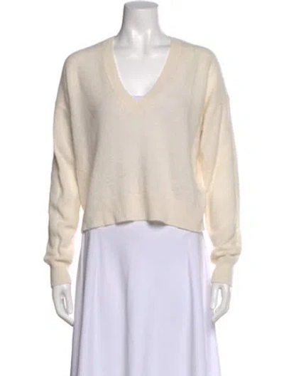 Pre-owned 360cashmere Cashmere V-neck Sweater In Neutral