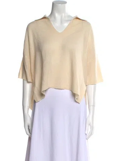 Pre-owned 360cashmere Cashmere V-neck Sweater In Neutral