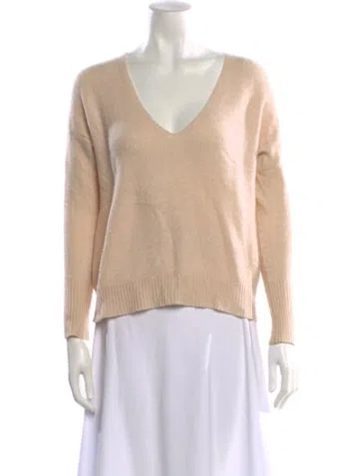 Pre-owned 360cashmere Cashmere V-neck Sweater In Neutral