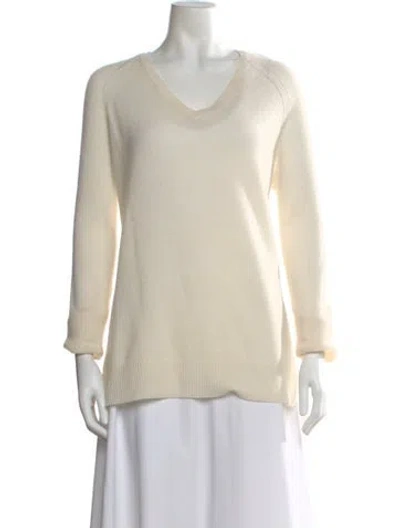 Pre-owned 360cashmere Cashmere V-neck Sweater In Neutral