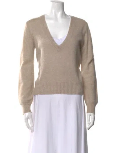 Pre-owned 360cashmere Cashmere V-neck Sweater In Neutral
