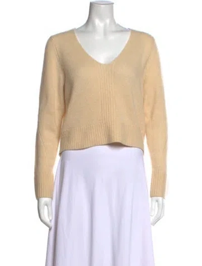 Pre-owned 360cashmere Cashmere V-neck Sweater In Neutrals