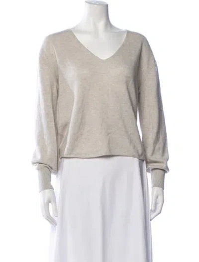 Pre-owned 360cashmere Cashmere V-neck Sweater In Neutrals