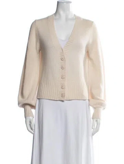 Pre-owned 360cashmere Cashmere V-neck Sweater In Neutrals