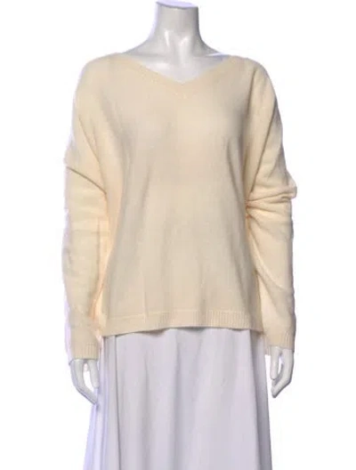 Pre-owned 360cashmere Cashmere V-neck Sweater In Neutrals