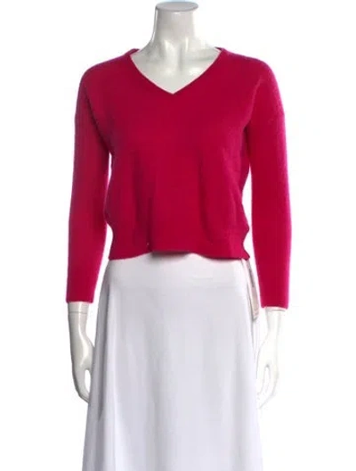 Pre-owned 360cashmere Cashmere V-neck Sweater In Pink