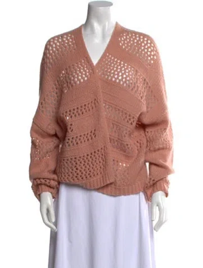 Pre-owned 360cashmere Cashmere V-neck Sweater In Pink