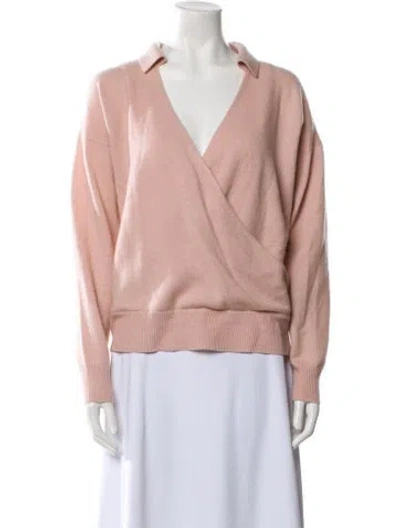 Pre-owned 360cashmere Cashmere V-neck Sweater In Pink
