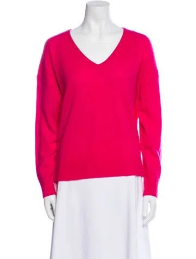 Pre-owned 360cashmere Cashmere V-neck Sweater In Pink