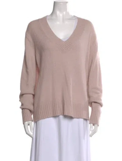 Pre-owned 360cashmere Cashmere V-neck Sweater In Pink