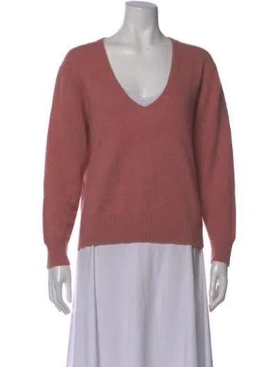 Pre-owned 360cashmere Cashmere V-neck Sweater In Pink