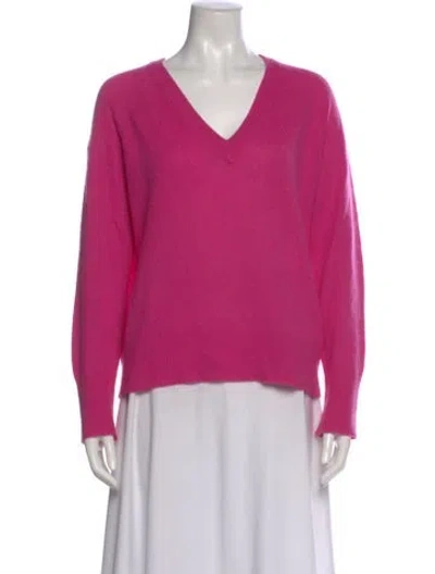 Pre-owned 360cashmere Cashmere V-neck Sweater In Pink