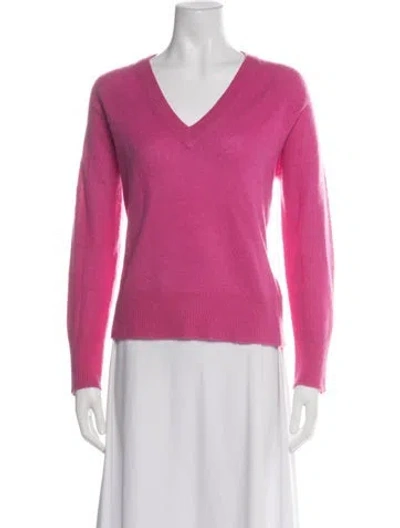 Pre-owned 360cashmere Cashmere V-neck Sweater In Pink