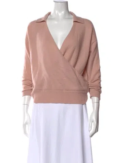 Pre-owned 360cashmere Cashmere V-neck Sweater In Pink