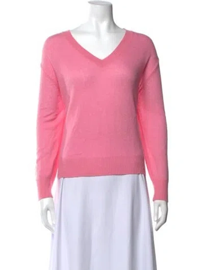 Pre-owned 360cashmere Cashmere V-neck Sweater In Pink