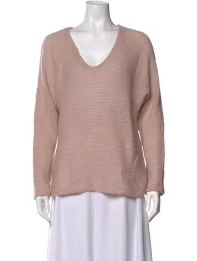 Pre-owned 360cashmere Cashmere V-neck Sweater In Pink