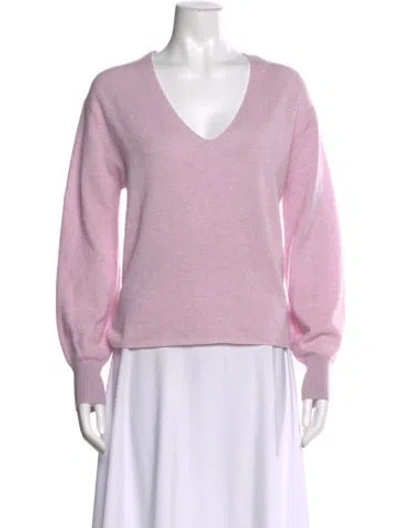 Pre-owned 360cashmere Cashmere V-neck Sweater In Purple