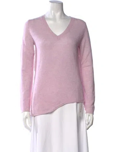 Pre-owned 360cashmere Cashmere V-neck Sweater In Purple
