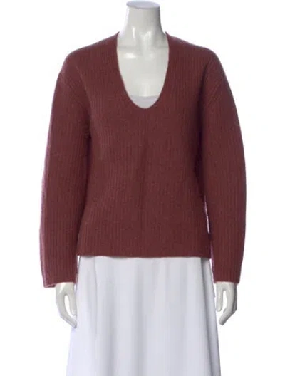 Pre-owned 360cashmere Cashmere V-neck Sweater In Red
