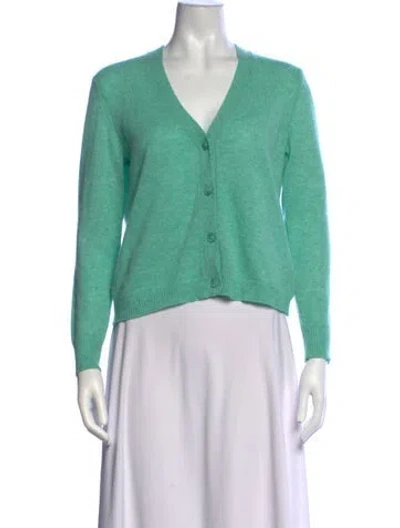 Pre-owned 360cashmere Cashmere V-neck Sweater W/ Tags In Green