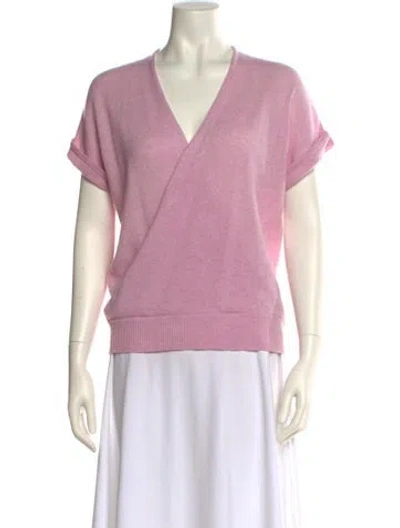 Pre-owned 360cashmere Cashmere V-neck Sweater W/ Tags In Pink
