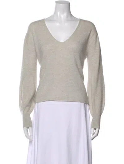 Pre-owned 360cashmere Cashmere V-neck Top In Neutral