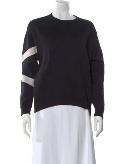 Pre-owned 360cashmere Crew Neck Long Sleeve Sweatshirt In Black