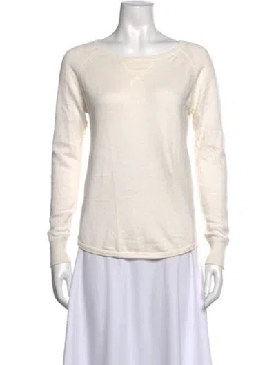 Pre-owned 360cashmere Crew Neck Long Sleeve Top In Neutral