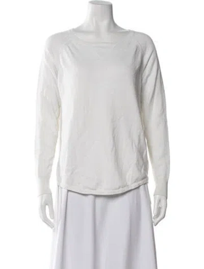 Pre-owned 360cashmere Crew Neck Sweater In White