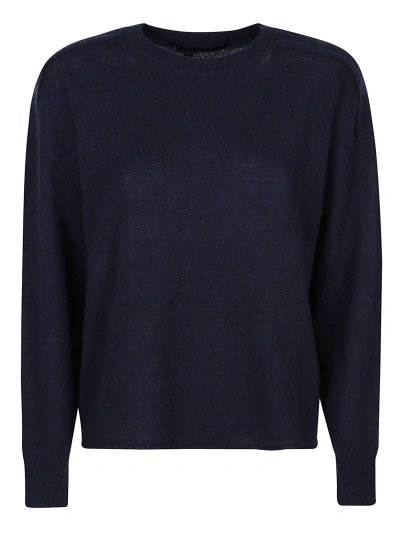 360cashmere Elaine Round Neck Sweater In Navy