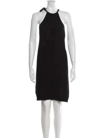 Pre-owned 360cashmere Halterneck Knee-length Dress In Black