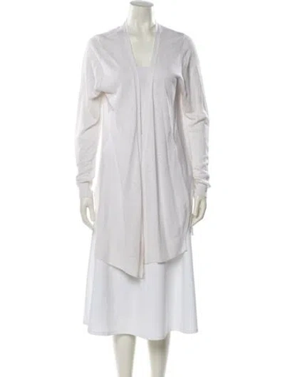 Pre-owned 360cashmere Linen Cowl Neck Sweater In White