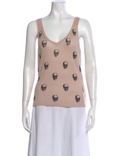 Pre-owned 360cashmere Linen Printed Sweater In Pink