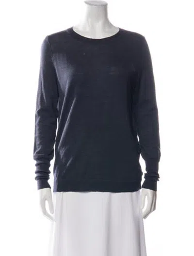Pre-owned 360cashmere Merino Wool Crew Neck Sweater In Blue